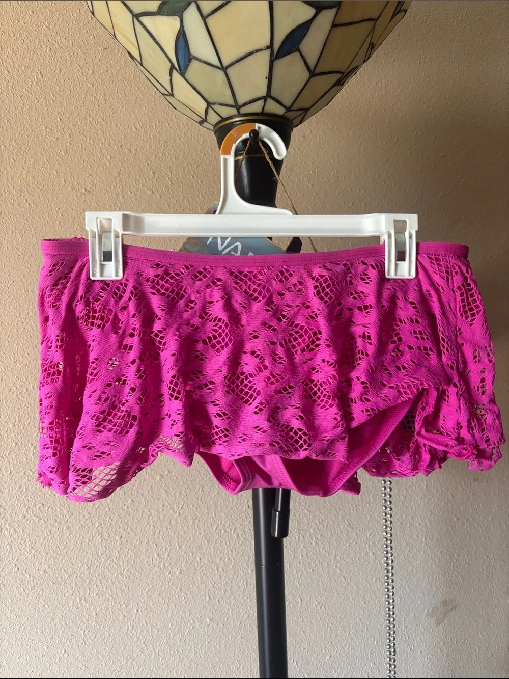 Kenneth Cole Reaction Fuchsia Crochet Swim Bikini 👙 Bottom
